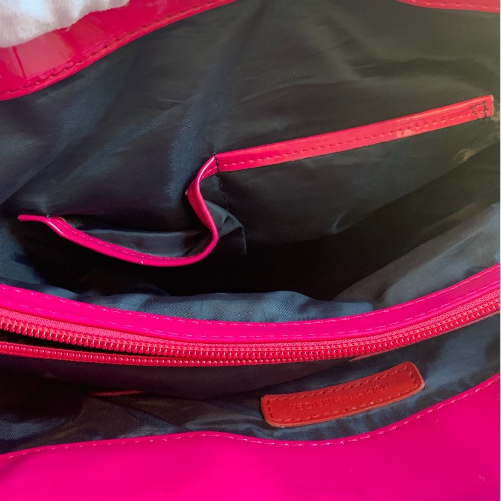 Tommy Hilfiger Signature Pink Logo Large Tote Handbag Women's - Picture 7 of 15